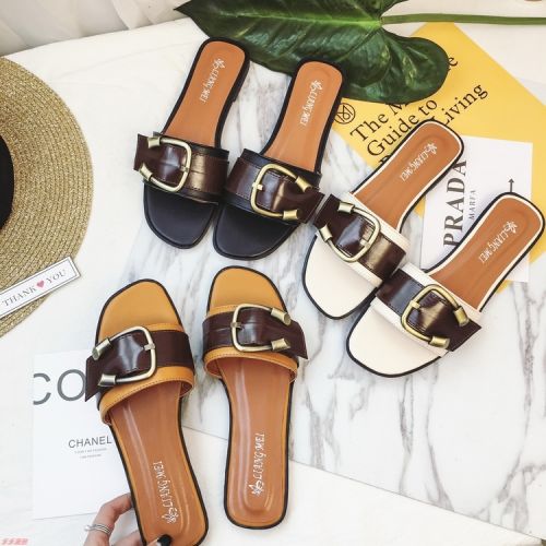 Sandales femme en PU - semelle caoutchouc Ref 2668863