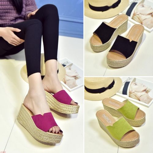 Sandales femme en tissu - semelle polyurethane Ref 2668870