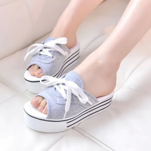 Sandales femme en tissu - semelle polyurethane Ref 2669435