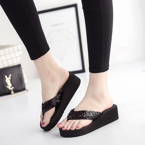 Sandales femme en tissu paillete - semelle EVA Ref 2669574