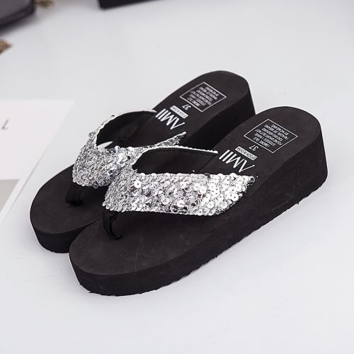 Sandales femme en tissu paillete - semelle EVA Ref 2669590