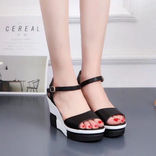 Sandales femme en PU - semelle caoutchouc Ref 2670303