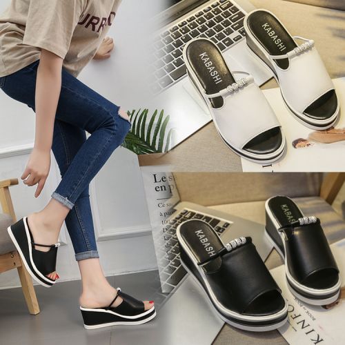 Sandales femme en PU - semelle caoutchouc Ref 2670431