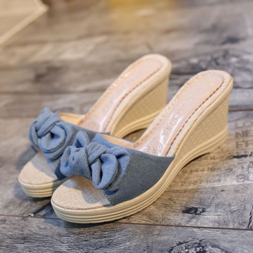 Sandales femme en toile de jean - semelle TPR tendon Ref 2670434