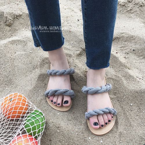 Sandales femme en tissu - Ref 2671849