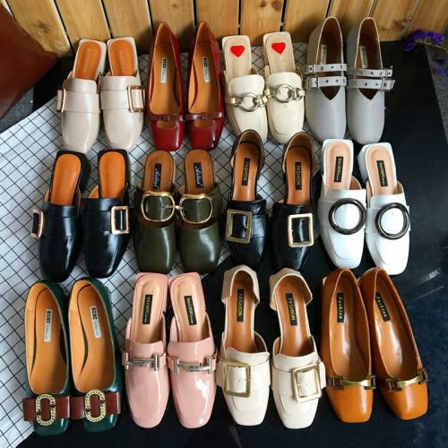 Sandales femme en Deux etages de peau porc - Ref 2671851