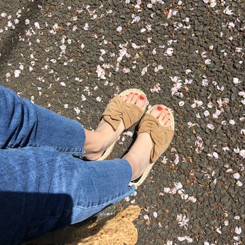 Sandales femme SINBOUNBOUN en Daim de vache nubuck - semelle Compose a la fin Ref 2671884