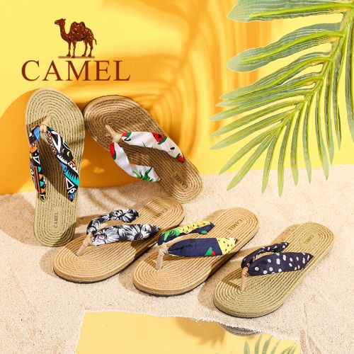 Sandales femme CAMEL en tissu - Ref 2671994