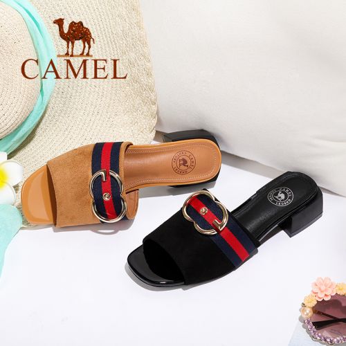 Sandales femme CAMEL en Daim - semelle tpu Ref 2672002