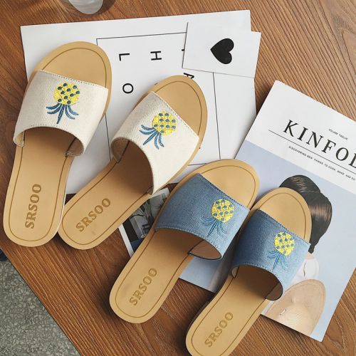 Sandales femme en tissu - Ref 2672029