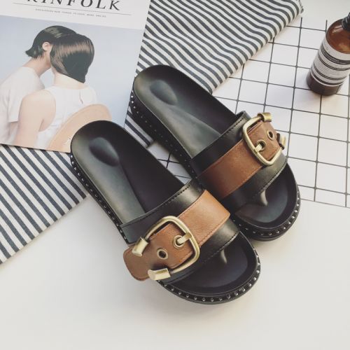 Sandales femme en PU - semelle caoutchouc Ref 2672083