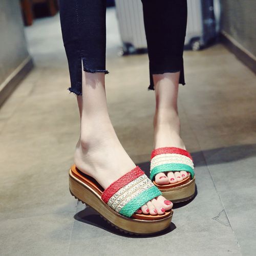 Sandales femme en tissu - semelle polyurethane Ref 2672232