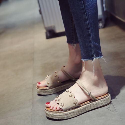 Sandales femme en Daim de vache nubuck - semelle polyurethane Ref 2672260