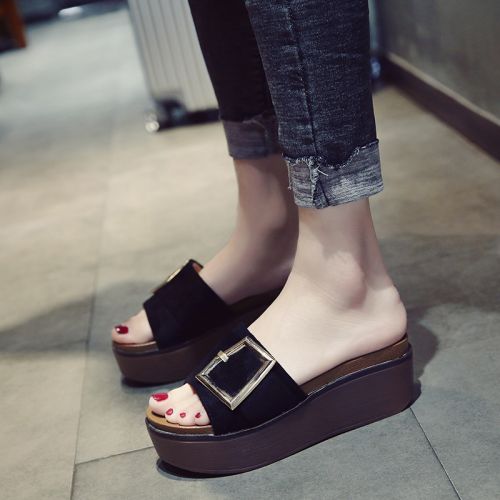 Sandales femme en Daim - semelle polyurethane Ref 2672270