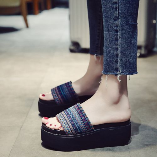 Sandales femme en tissu - semelle polyurethane Ref 2672279