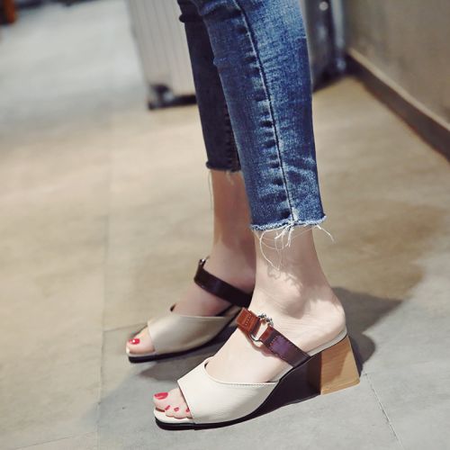 Sandales femme en PU - semelle caoutchouc Ref 2672291