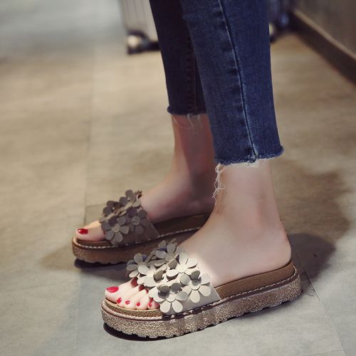 Sandales femme en PU - semelle caoutchouc Ref 2672309