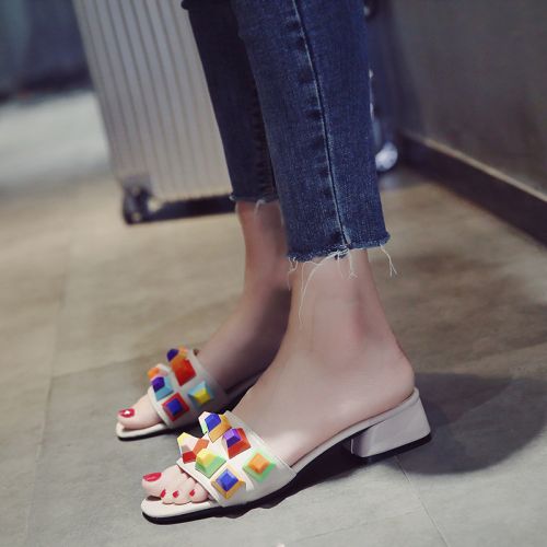 Sandales femme en PU - semelle caoutchouc Ref 2672347