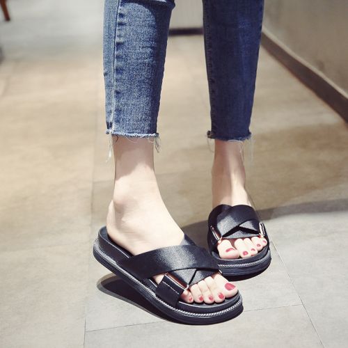 Sandales femme en PU - semelle caoutchouc Ref 2672351