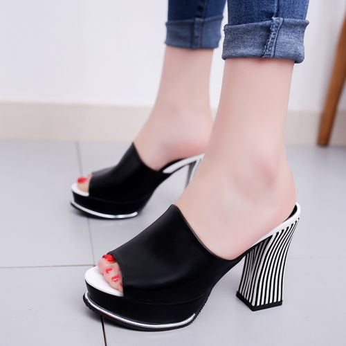 Sandales femme en PU - semelle caoutchouc Ref 2672352