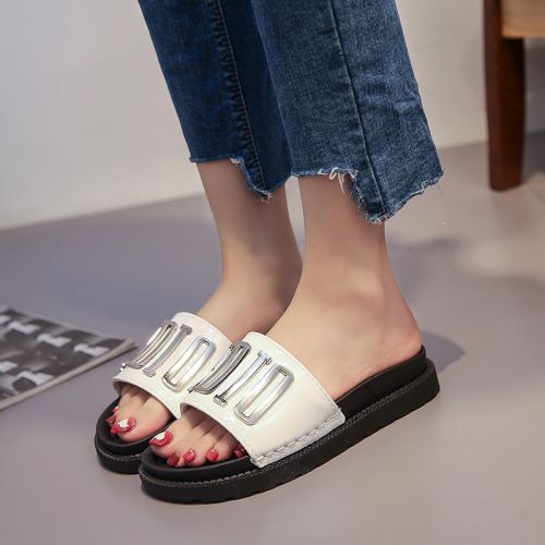 Sandales femme en PU - semelle caoutchouc Ref 2672396