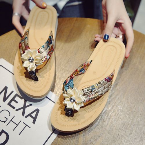 Sandales femme en tissu - semelle caoutchouc Ref 2672400