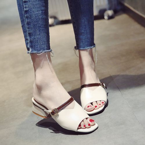 Sandales femme en PU - semelle caoutchouc Ref 2672413