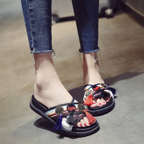 Sandales femme en PU - semelle caoutchouc Ref 2672417