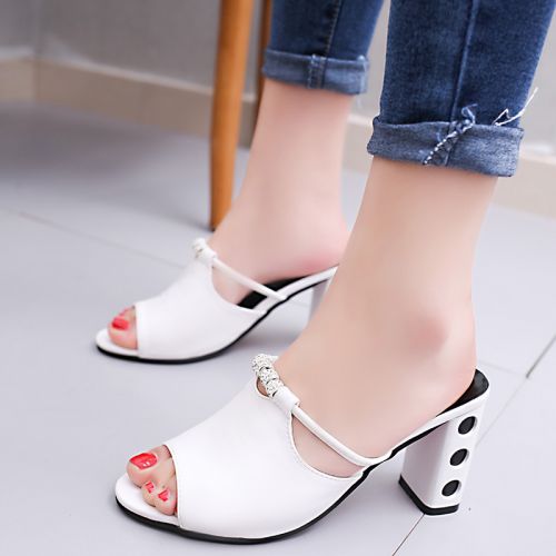 Sandales femme en PU - semelle caoutchouc Ref 2672422