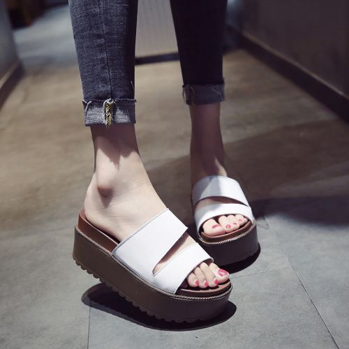 Sandales femme en PU - semelle caoutchouc Ref 2672437