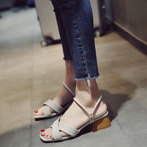 Sandales femme en PU - semelle caoutchouc Ref 2672460