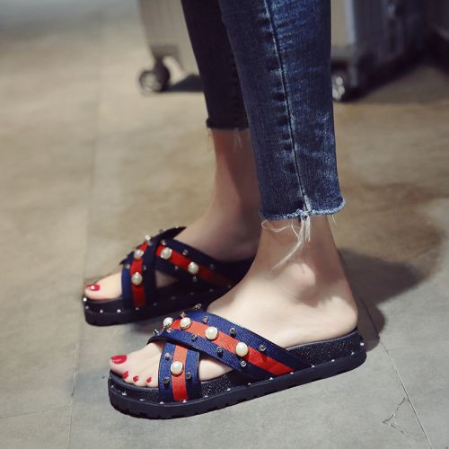 Sandales femme en PU - semelle caoutchouc Ref 2672484