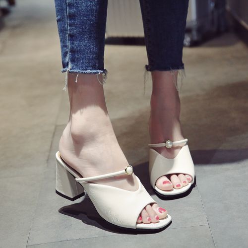 Sandales femme en PU - semelle caoutchouc Ref 2672494
