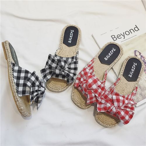 Sandales femme en tissu - semelle caoutchouc Ref 2672580
