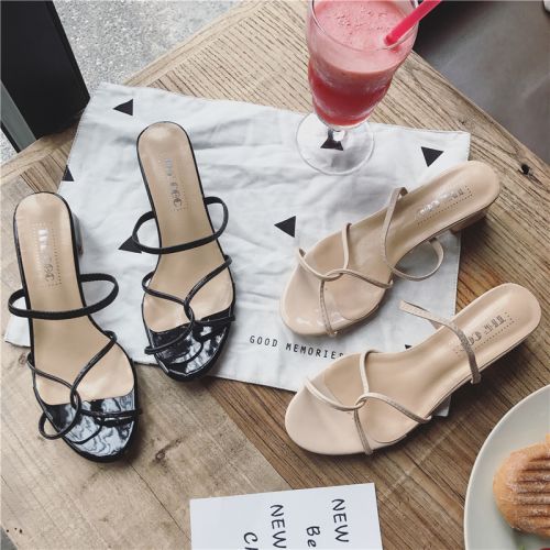Sandales femme en PU - semelle caoutchouc Ref 2672609