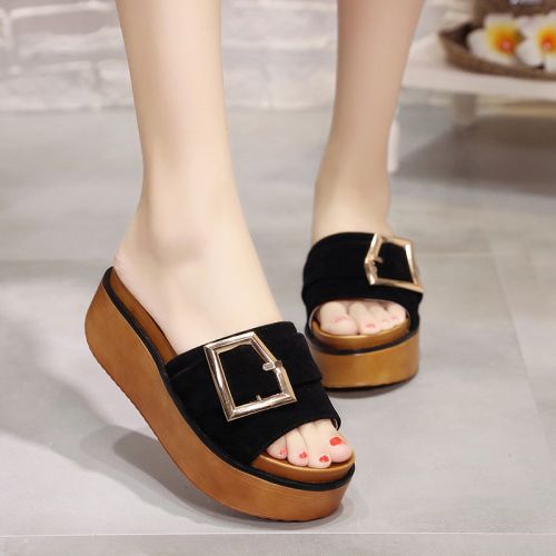 Sandales femme FURREZIO en Daim - semelle caoutchouc Ref 2672829