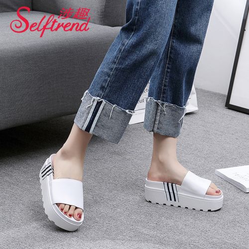 Sandales femme SELFTREND en tissu - semelle caoutchouc Ref 2673052