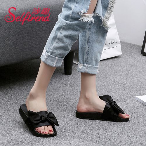 Sandales femme SELFTREND en satin - semelle caoutchouc Ref 2673077
