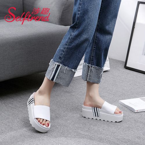 Sandales femme SELFTREND en tissu - semelle caoutchouc Ref 2673086
