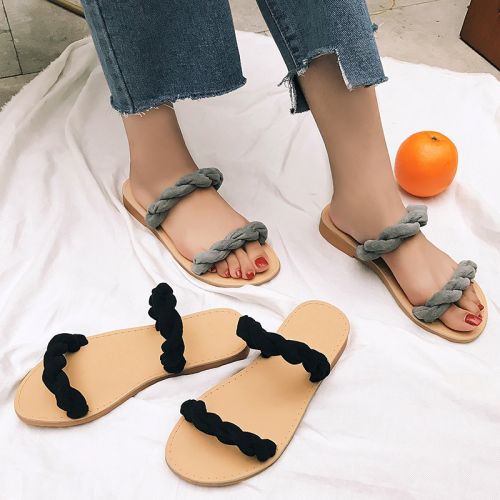 Sandales femme en Daim - semelle caoutchouc Ref 2673117