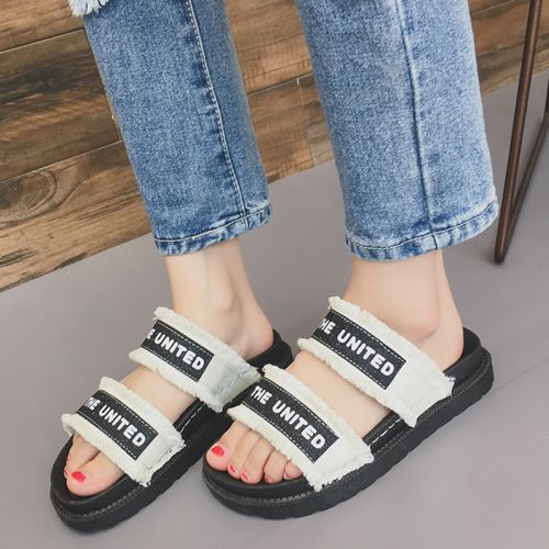 Sandales femme en tissu - semelle caoutchouc Ref 2673118