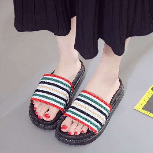 Sandales femme en tissu elastique - semelle caoutchouc Ref 2673136