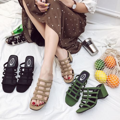Sandales femme en Daim - semelle caoutchouc Ref 2673141