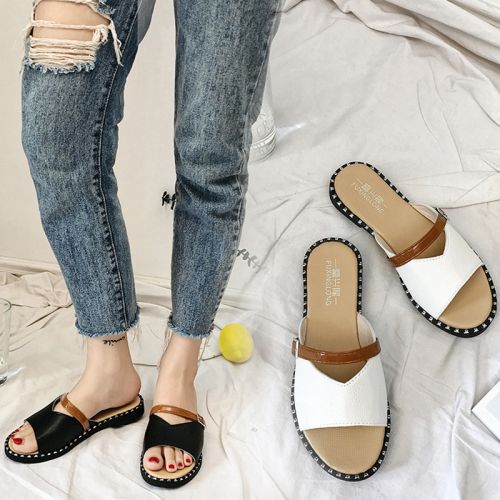 Sandales femme en PU - semelle caoutchouc Ref 2673209