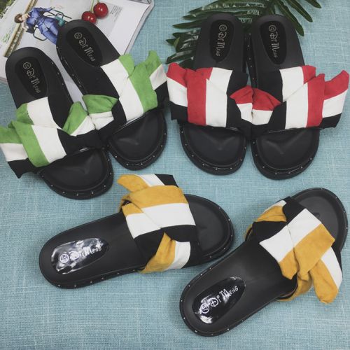 Sandales femme en tissu - semelle caoutchouc Ref 2673221