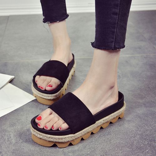 Sandales femme en Daim - semelle caoutchouc Ref 2673226