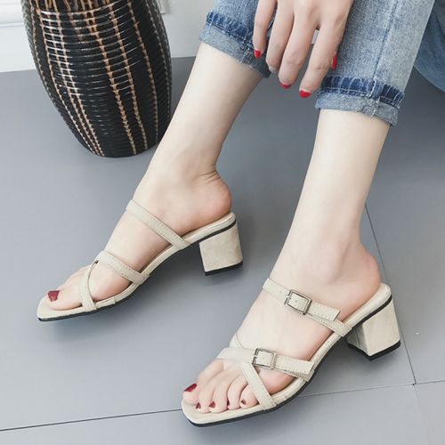 Sandales femme en Daim - semelle caoutchouc Ref 2673257