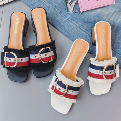 Sandales femme en tissu - semelle caoutchouc Ref 2673288