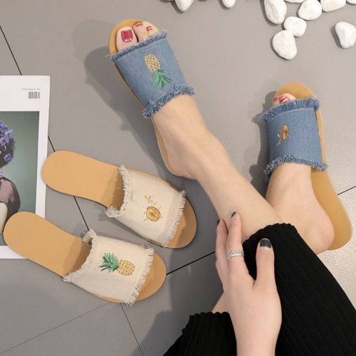 Sandales femme en tissu - semelle caoutchouc Ref 2673297