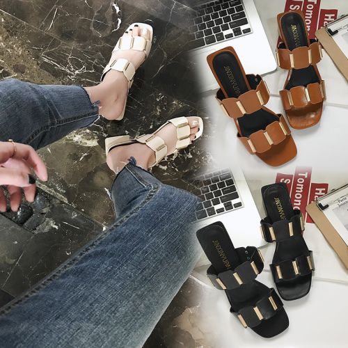 Sandales femme en PU - semelle caoutchouc Ref 2673298